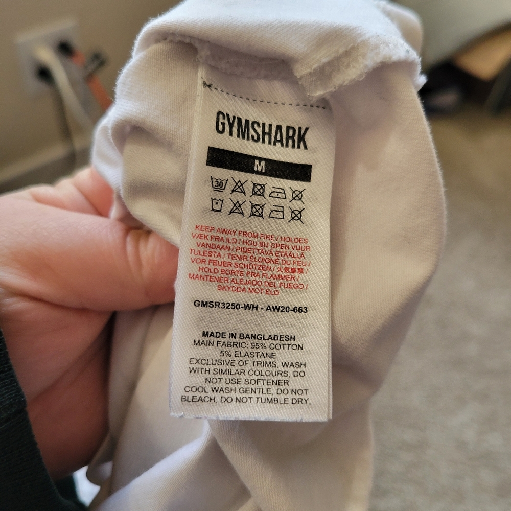 Gymshark Unisex Athletic White Tank Top - Picture 13 of 13